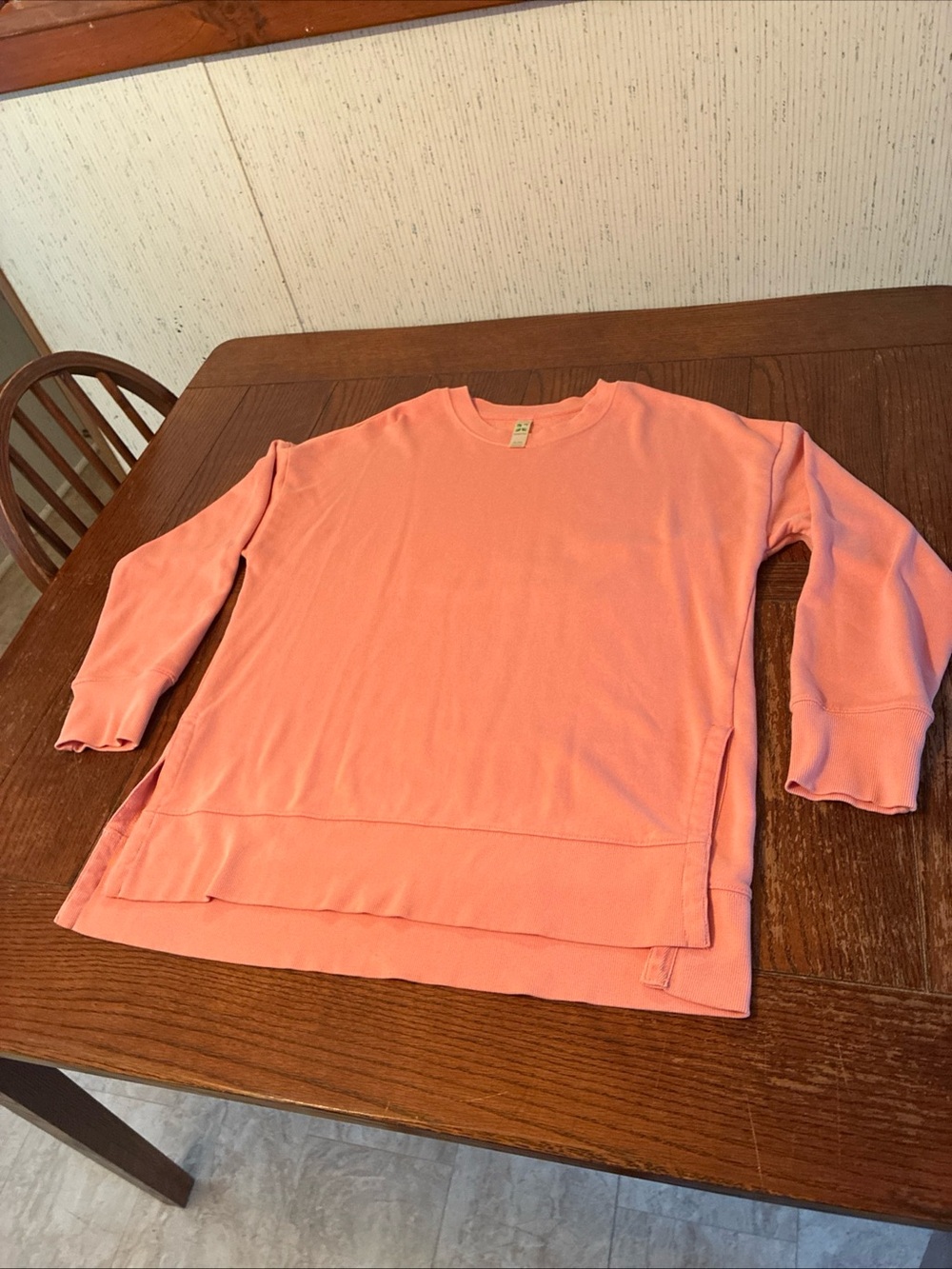 Green Tea Oversized Sweatshirt Women’s XL Peach Long Sleeve Tunic